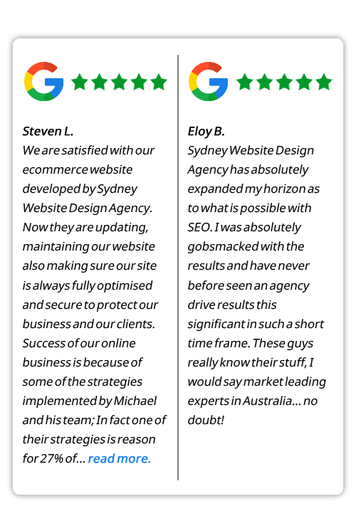 Google Reviews - Steven L and Eloy B Google Reviews - Steven L and Eloy B