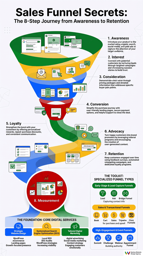 Sales Funnel Secrets Infographic