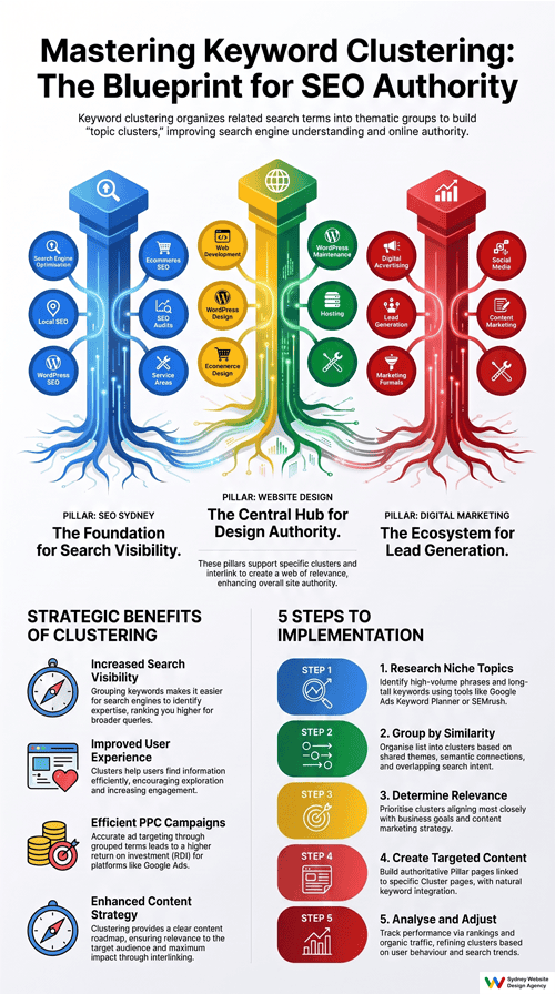 keyword clustering Infographic