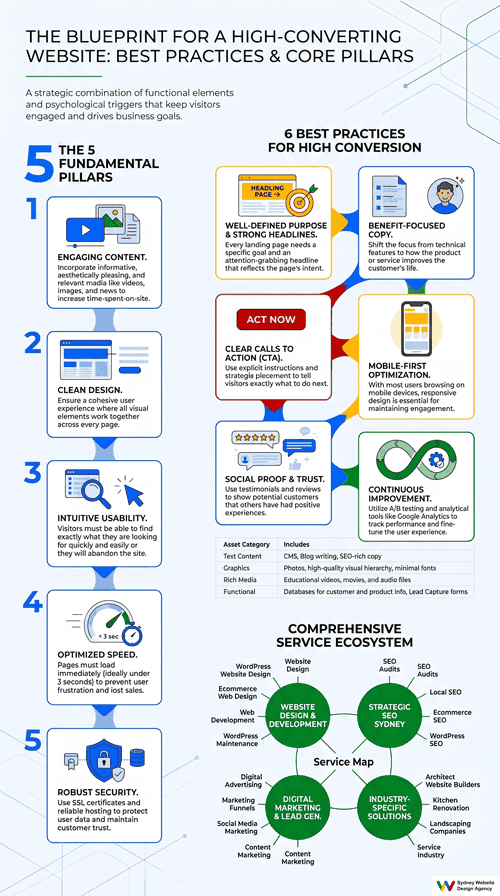 web design best practices infographic