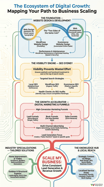 web designing and development infographic