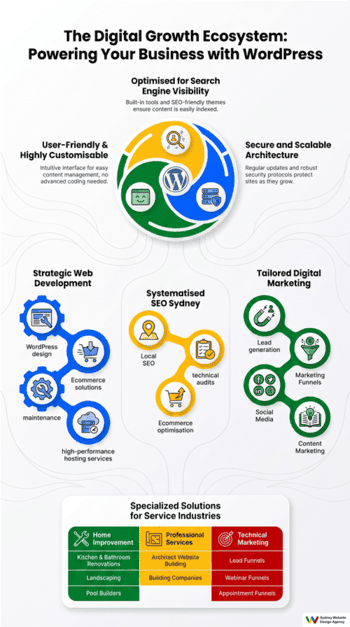 website with WordPress infographic